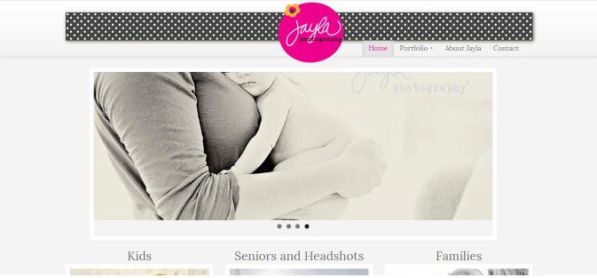 photograpers website screenshot